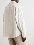 mfpen - Exact Striped Cotton-Seersucker Shirt - Neutrals