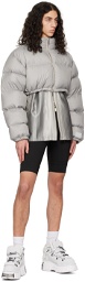 VTMNTS Gray Cropped Down Jacket