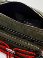 Off-White - Courrier Logo-Print Leather-Trimmed Shell Messenger Bag