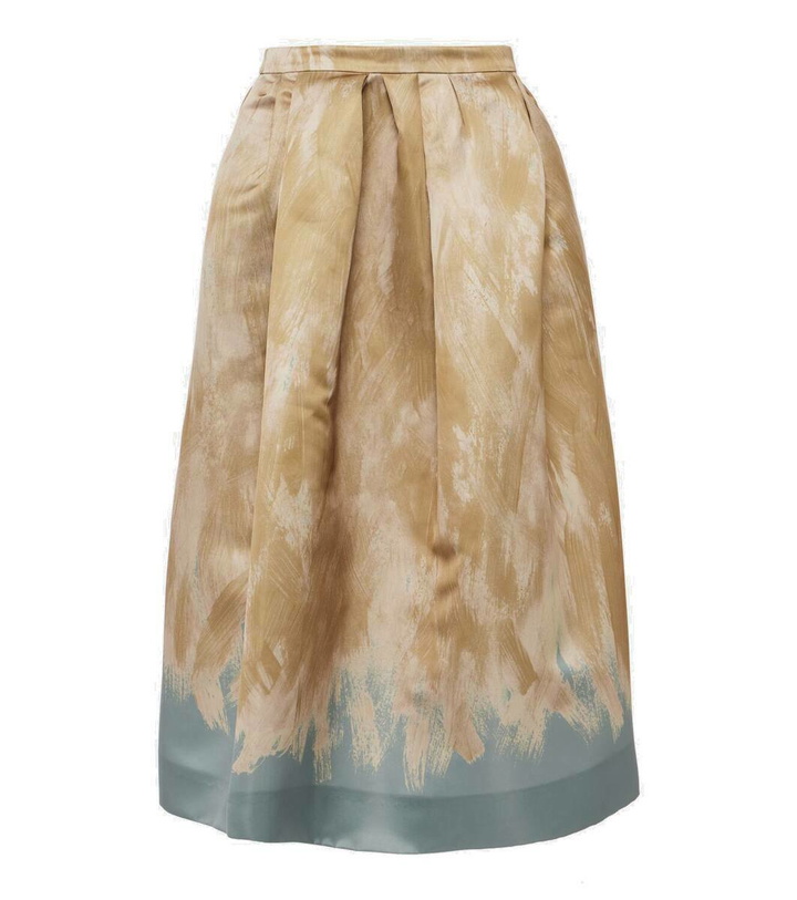 Photo: Dries Van Noten Printed high-rise midi skirt