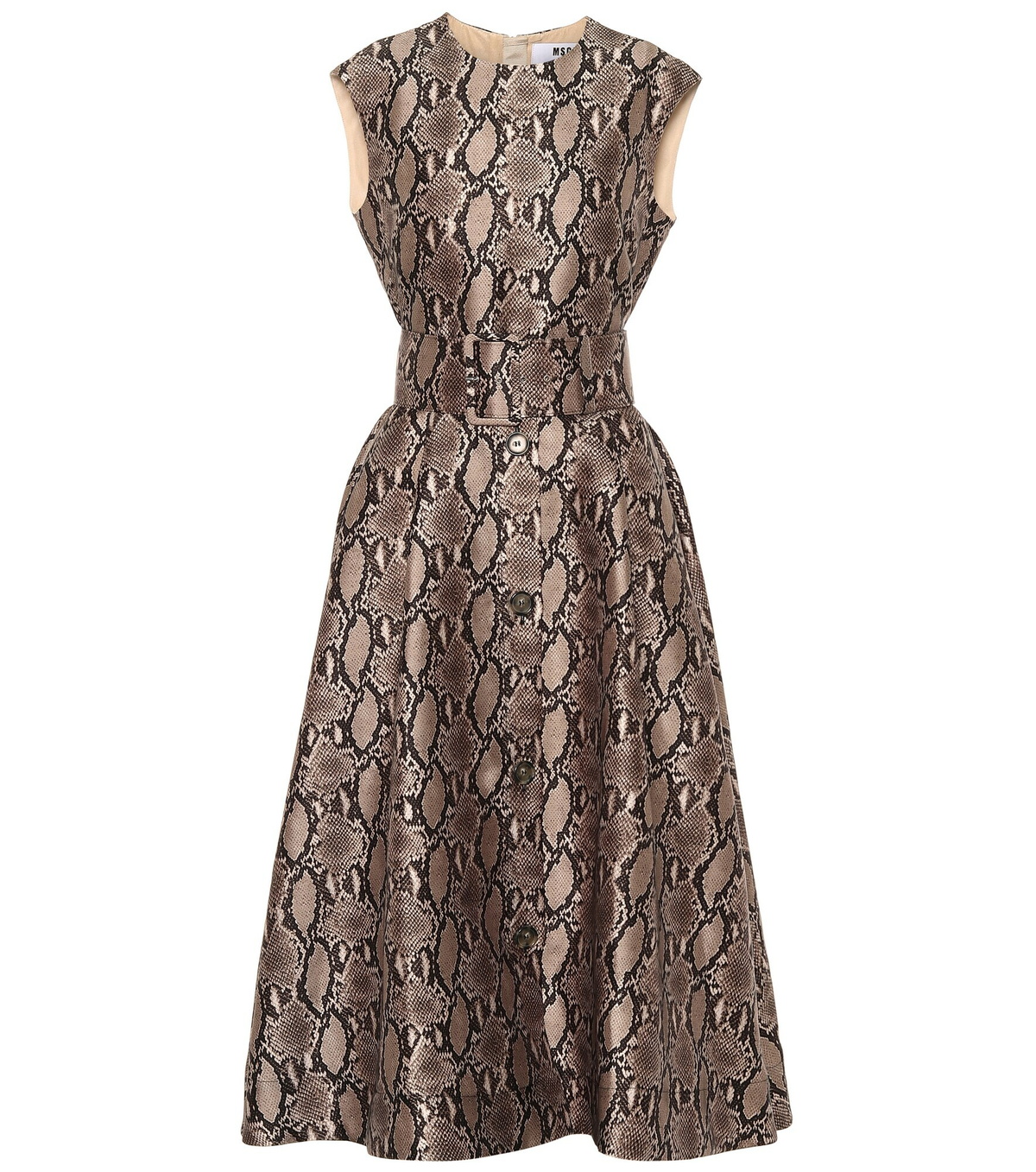 MSGM - Snake-print midi dress