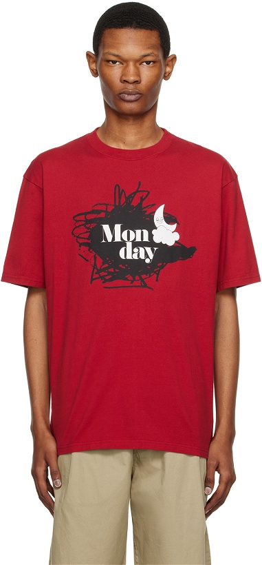 Photo: UNDERCOVER Red 'Monday' T-Shirt