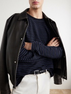Folk - Striped Cotton T-Shirt - Black