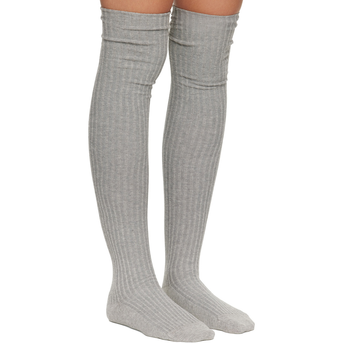 Baserange Gray Overknee Socks