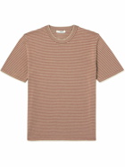 Mr P. - Striped Cotton and Linen-Blend T-Shirt - White
