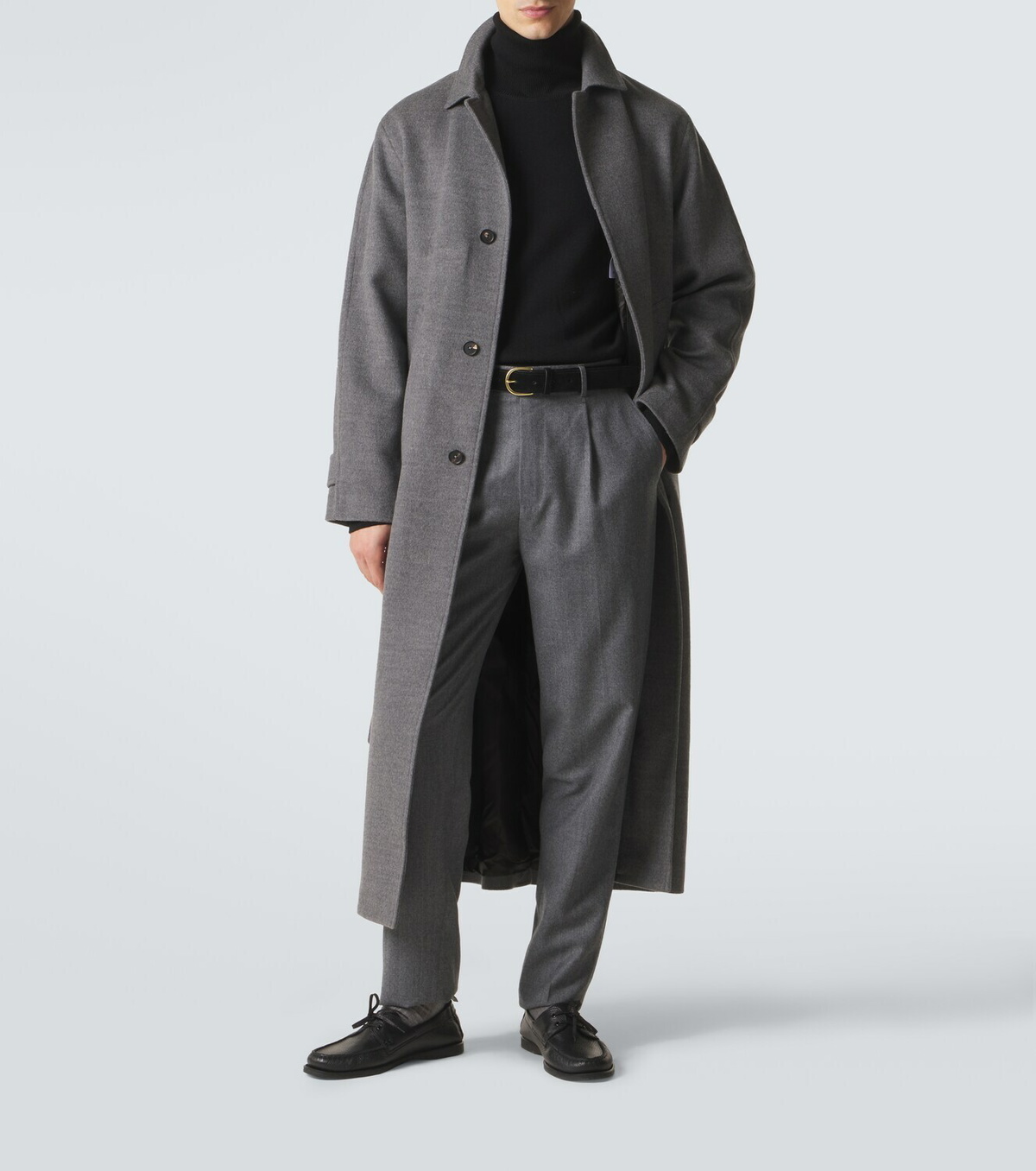 Saman Amel Belted wool overcoat