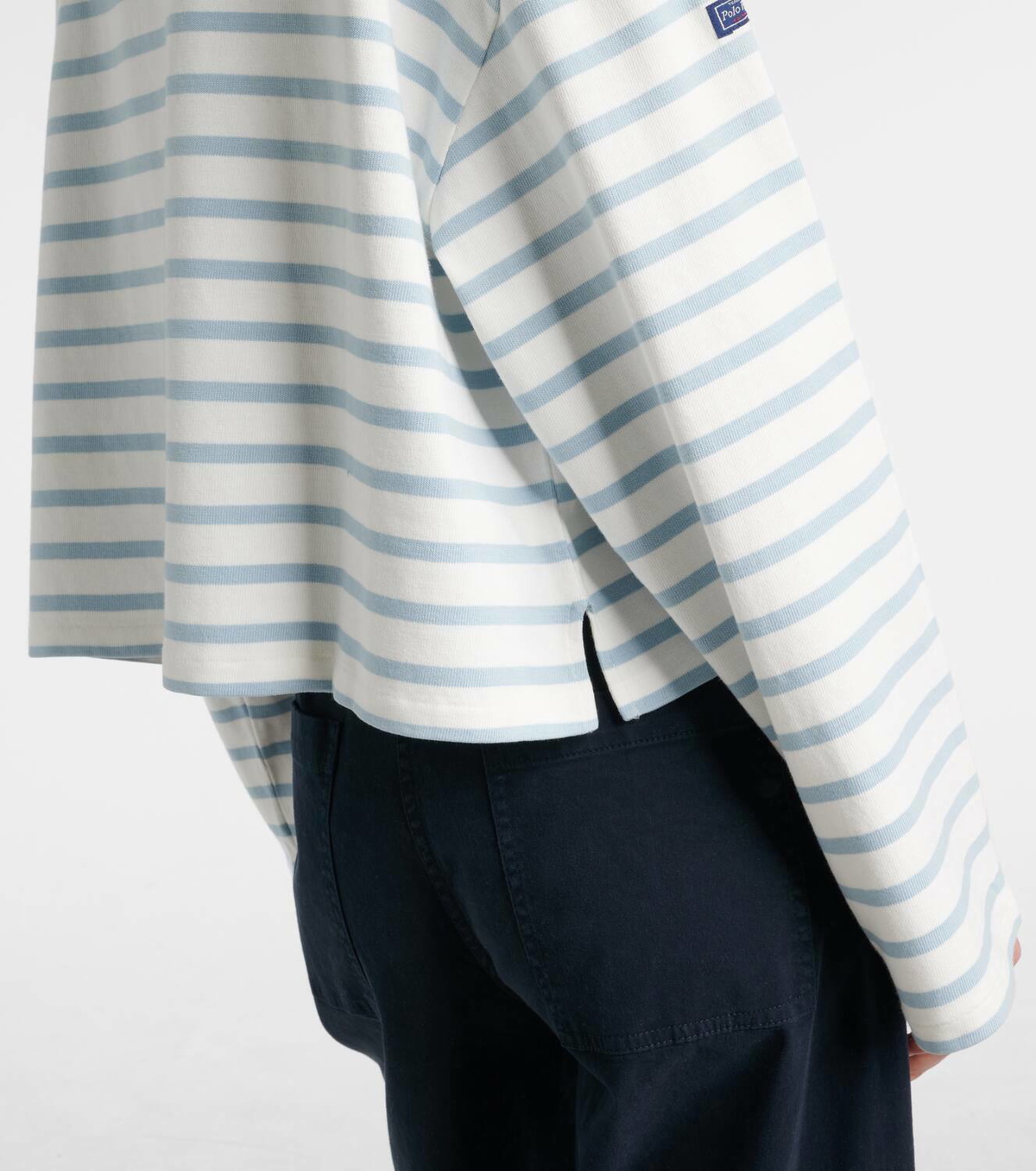 Loose Striped Polo Jersey T-Shirt main image 0