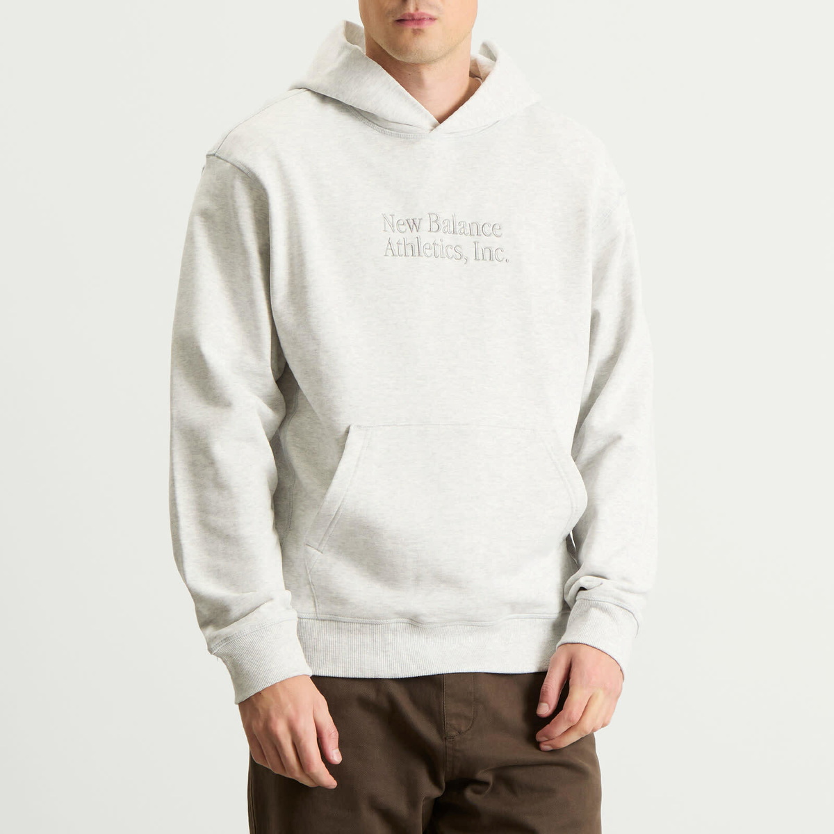 New Balance Men's Athletics Classics Hoodie in Ash Heather