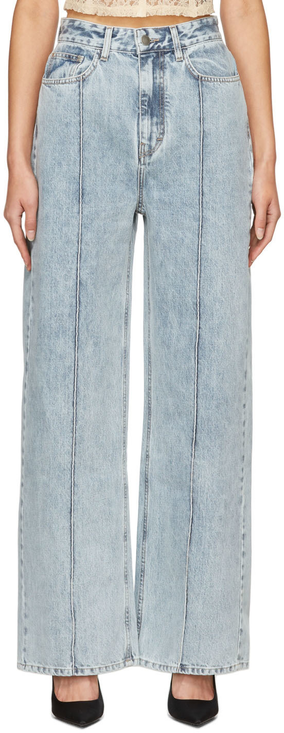 Rokh Wide-Leg Denim Jeans Rokh