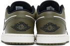 Nike Jordan Khaki & Black Air Jordan 1 Low Sneakers