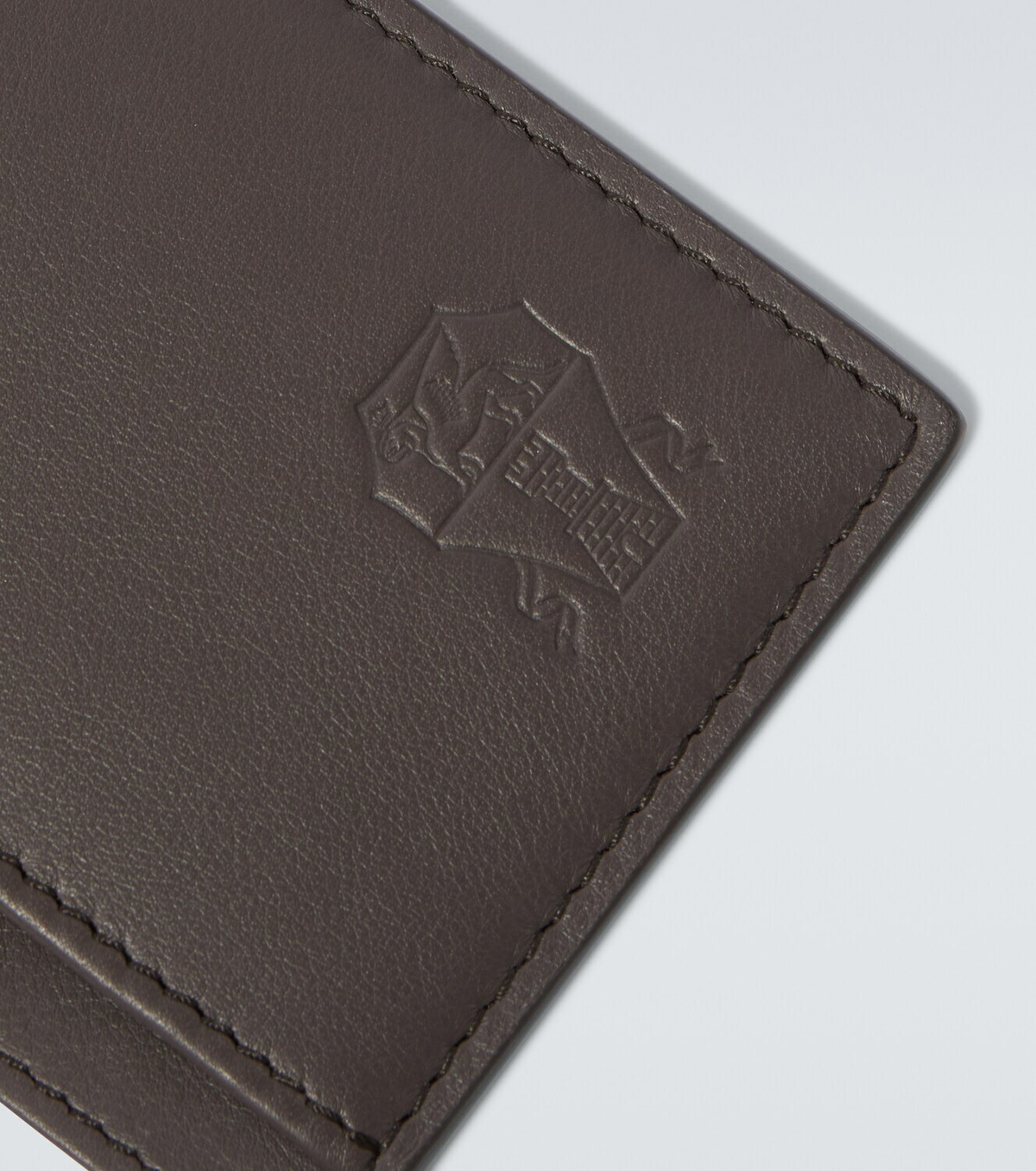 Brunello Cucinelli Debossed leather card holder