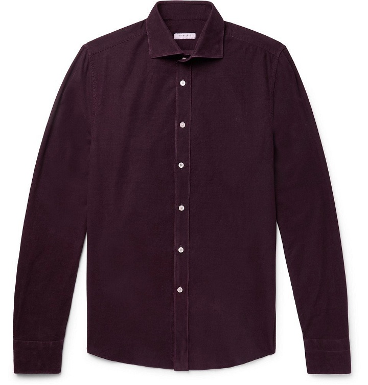Photo: Boglioli - Slim-Fit Garment-Dyed Cotton-Corduroy Shirt - Men - Burgundy