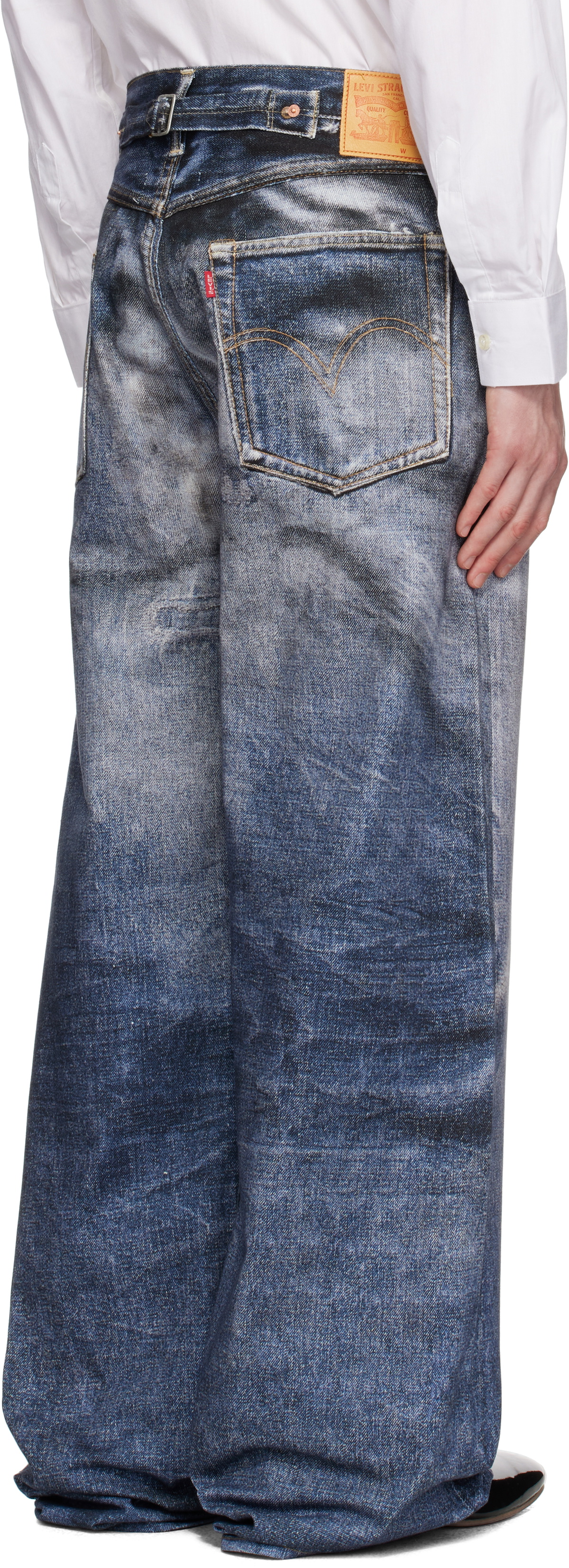 Junya Watanabe Blue Levi's Edition Inkjet W Name Berberjin Jeans