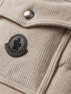 Moncler - Maya Quilted Cotton-Blend Corduroy Hooded Down Jacket - Neutrals