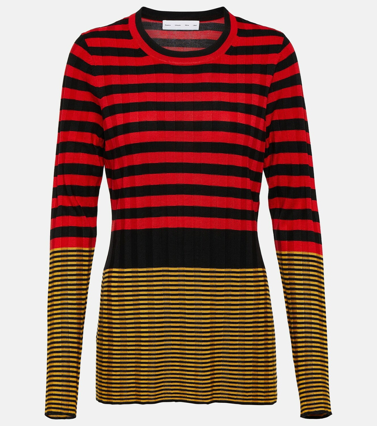 Proenza Schouler Slinky stripe long sleeve sweater