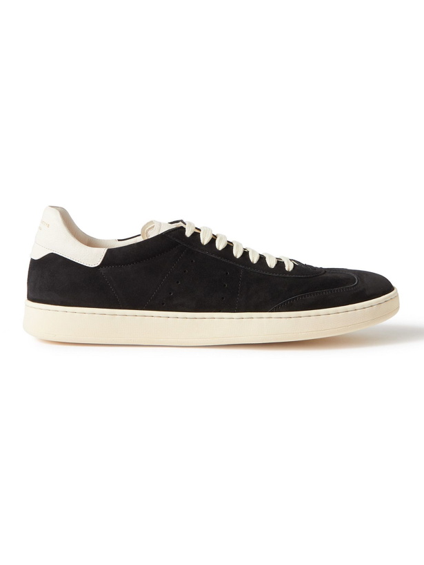 Photo: OFFICINE CREATIVE - Kombo Leather-Trimmed Suede Sneakers - Black