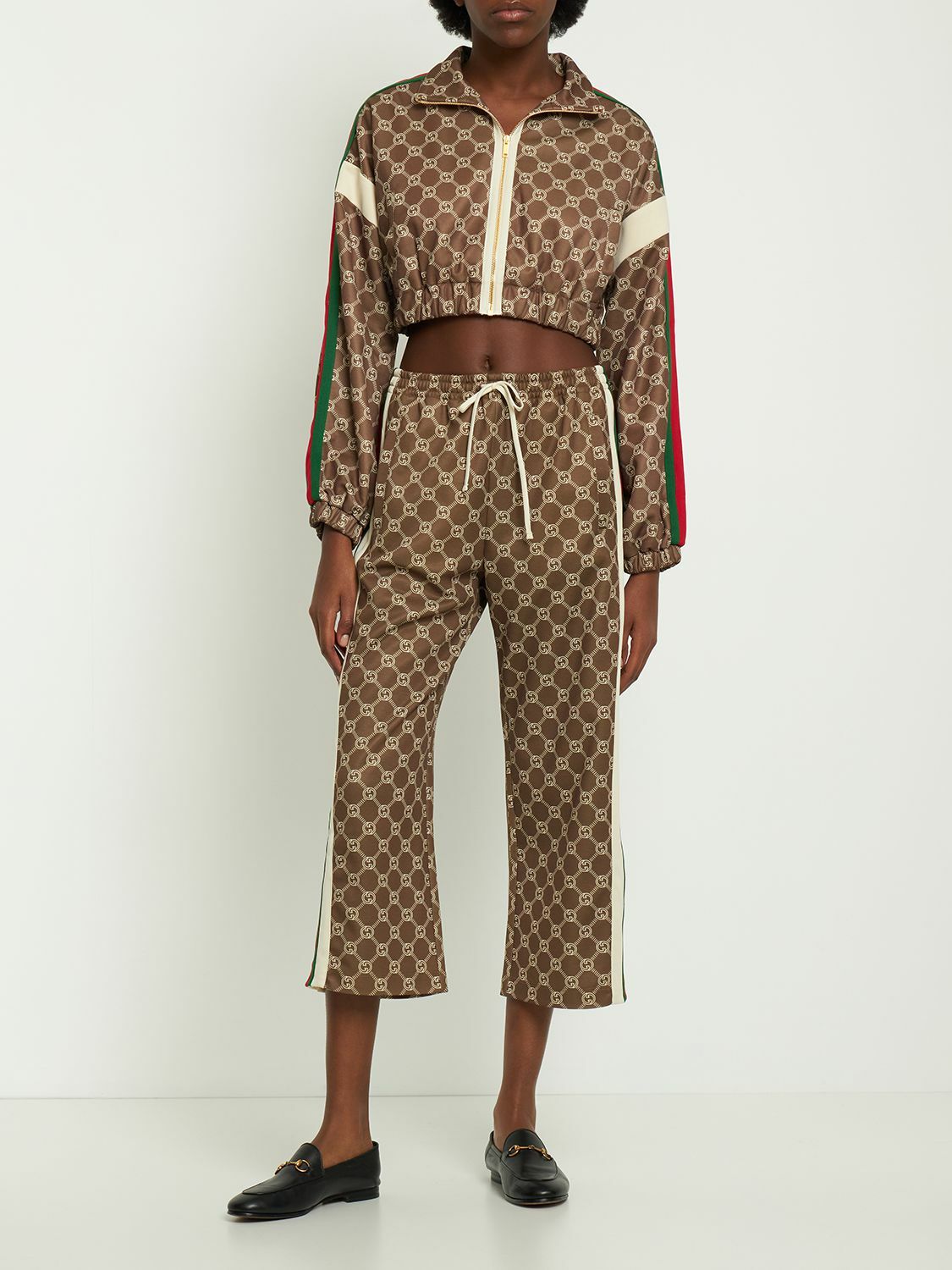 GUCCI - Technical Jersey Logo Cropped Jacket Gucci