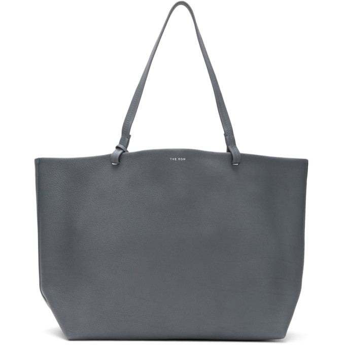 The Row Park Small Leather Tote in Blue