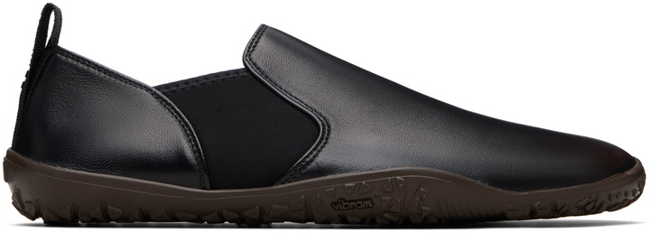 Photo: LEMAIRE Black Vibram Glove Slip On Leather Sneakers