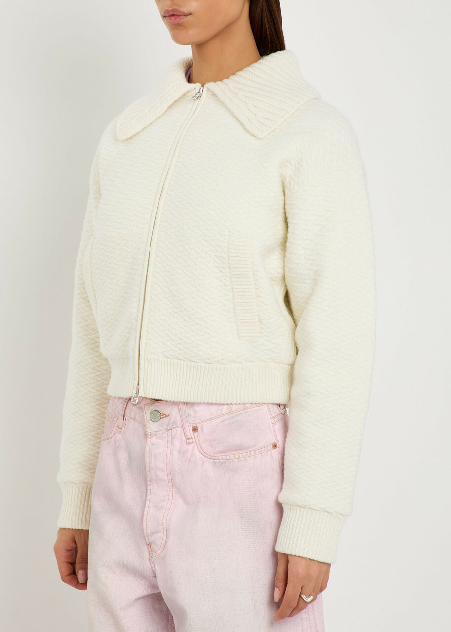 Guest In Residence Cross Country Textured Wool-blend Jacket Cream