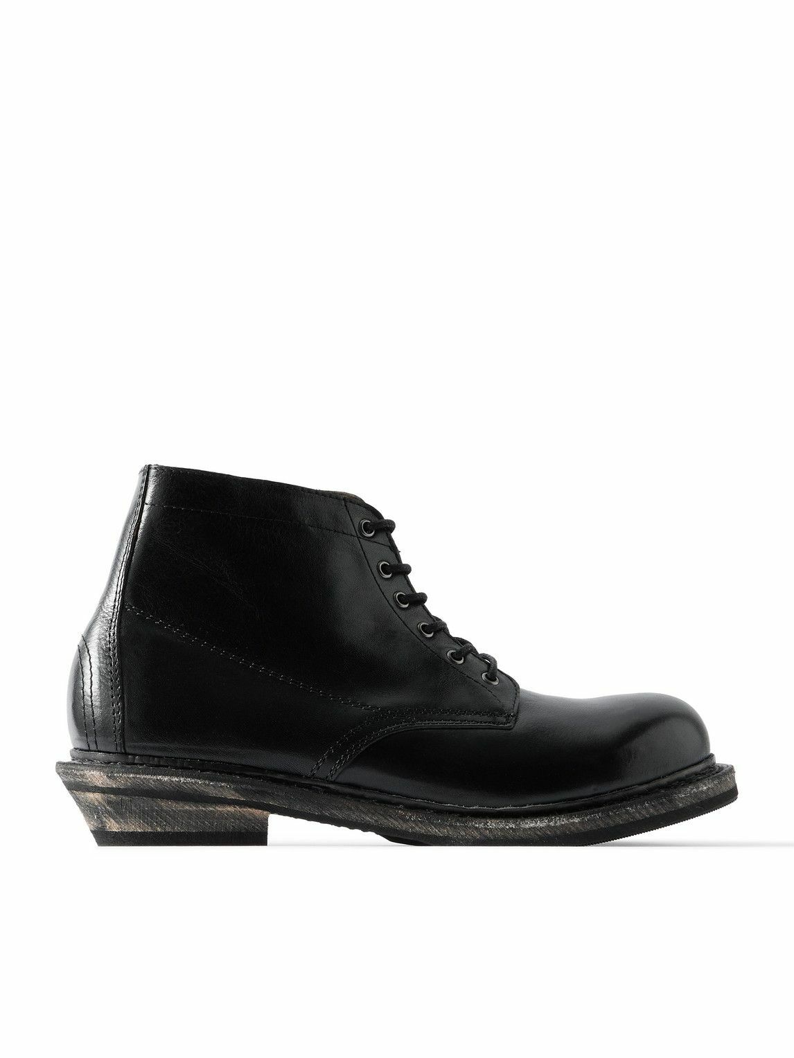 Our Legacy Men's Engine Boot in Deep Black Leather Our Legacy
