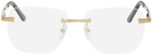 Cartier Gold Rectangular Optical Glasses