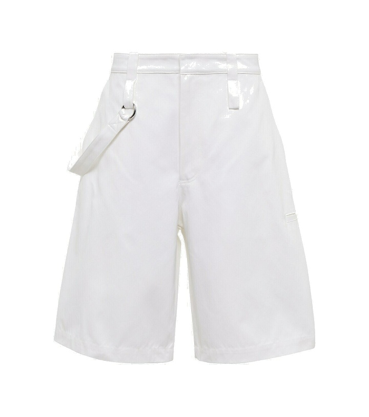 Photo: Bottega Veneta - High-rise cotton Bermuda shorts