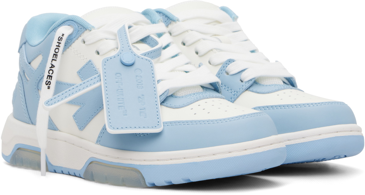 Off-White Blue & White 'Out Of Office' Calf Leather Sneakers