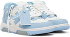Off-White Blue & White 'Out Of Office' Calf Leather Sneakers