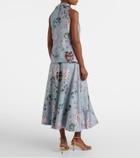 Altuzarra Varda floral silk midi skirt