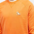 Maison Kitsuné Men's Chillax Fox Patch Classic Sweat in Neon Orange