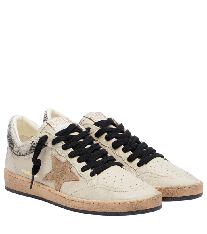 Photo: Golden Goose Ball Star leopard-print leather sneakers