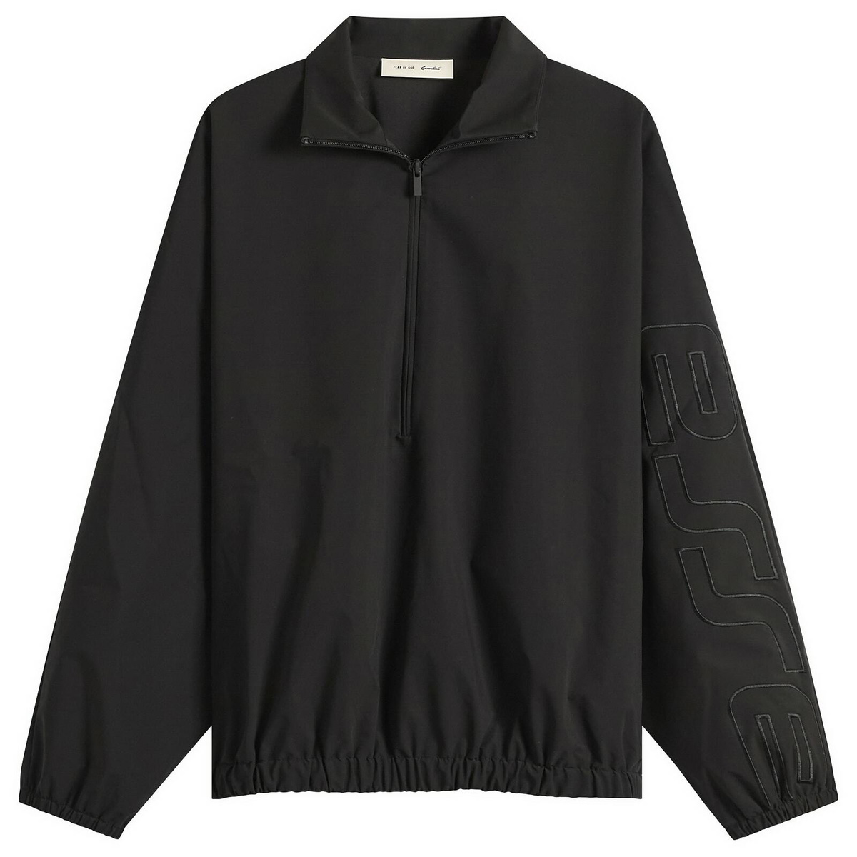 Fear of God ESSENTIALS Men's Active Trace 1/2 Zip Track Jacket in Vintage Black
