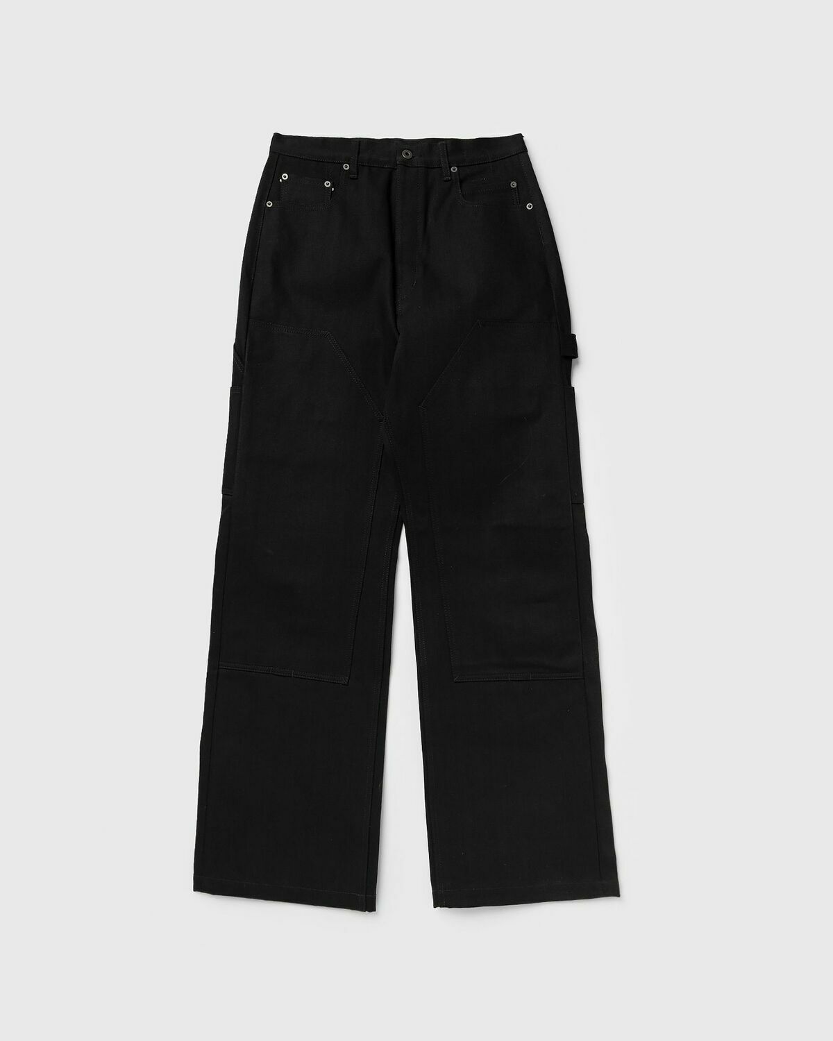 Rick Owens STROBE DOUBLE KNEE Black Mens Casual Pant Rick Owens