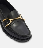 McQueen Wishbone leather loafers