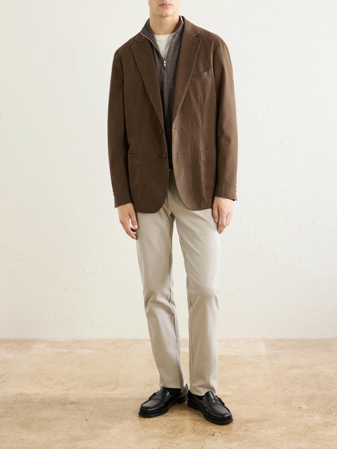 Peter Millar - Chatham Cotton-Cashmere Sigle Breasted Blazer - Brown