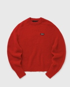 ROTATE Birger Christensen Light Knit Logo Sweater Red Womens Pullover