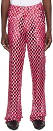 Tokyo James Pink & Red Lace Trousers