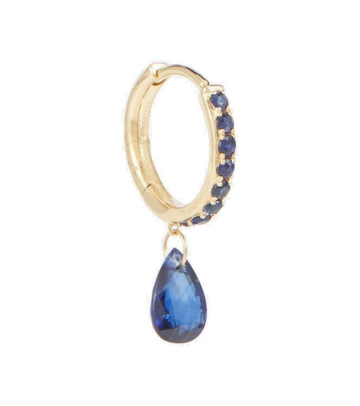 Photo: Persée 18kt gold single earring with sapphire and topaz