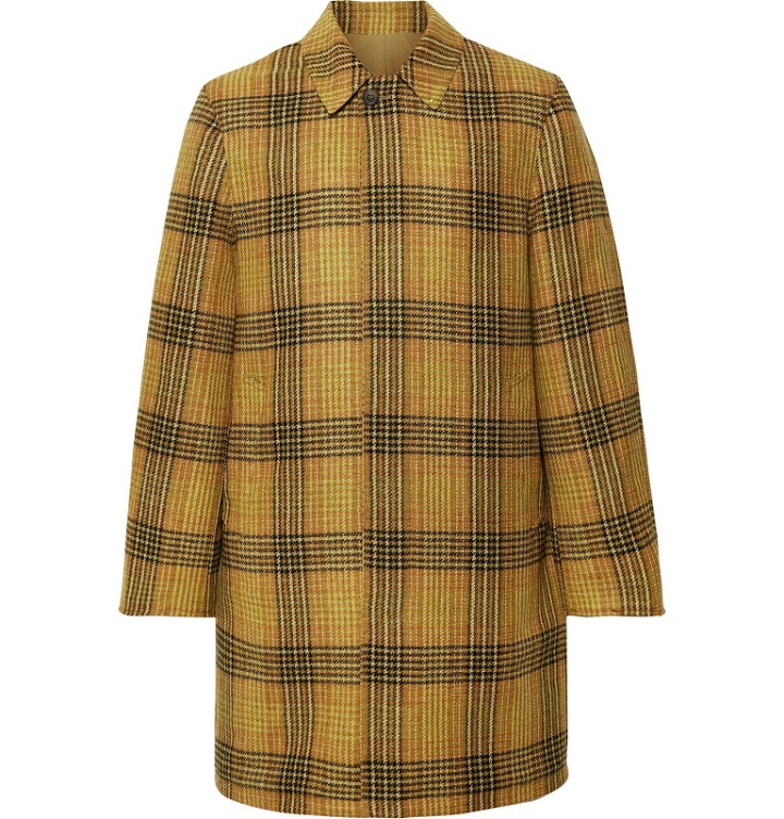 Photo: The Workers Club - Reversible Checked Wool and Cotton-Twill Coat - Brown