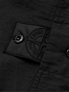 Stone Island Shadow Project - Logo-Appliquéd Cotton-Blend Canvas Zip-Up Overshirt - Black