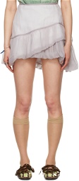 Kiko Kostadinov Gray Lozen Miniskirt