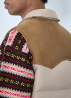 Miu Miu Padded Suede Yoke Vest