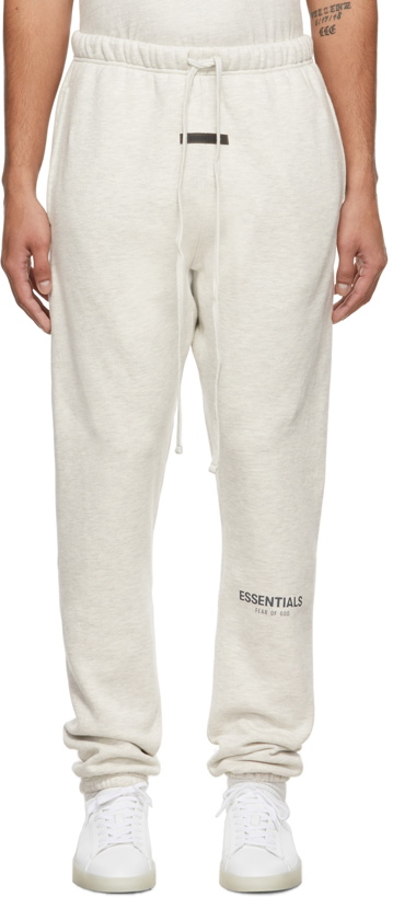 Photo: Essentials Off-White Fleece Lounge Pants