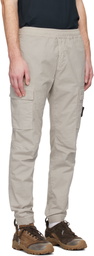 Stone Island Gray 3100031 Stretch Cotton Tela 'Paracadute' Cargo Pants
