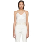 Wendelborn White Silk Inside-Out Bodysuit
