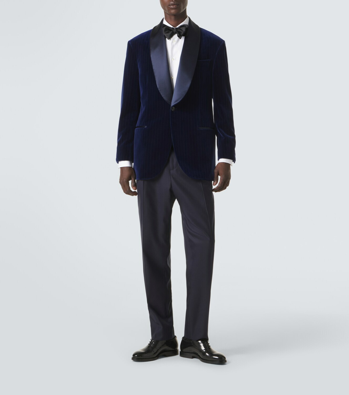 Brunello Cucinelli Pinstripe cotton velvet tuxedo jacket