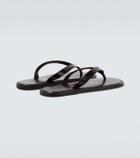 Auralee Leather thong sandals