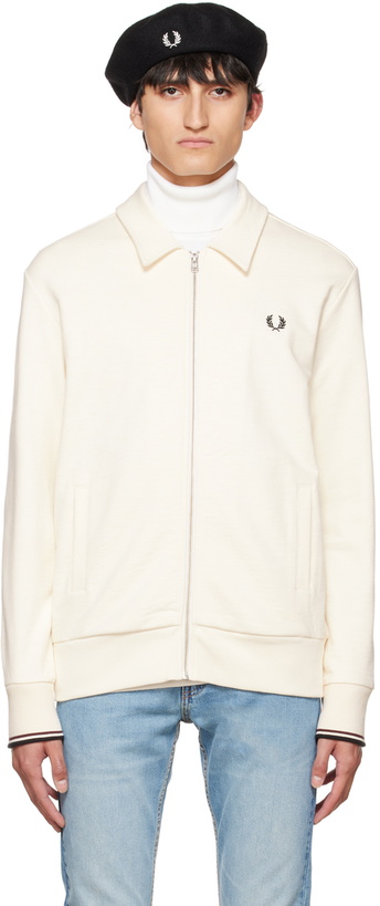 Photo: Fred Perry Beige Embroidered Sweatshirt