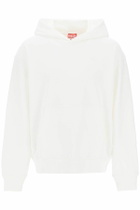 DIESEL logo embroidered hoodie White
